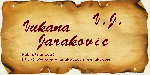 Vukana Jaraković vizit kartica